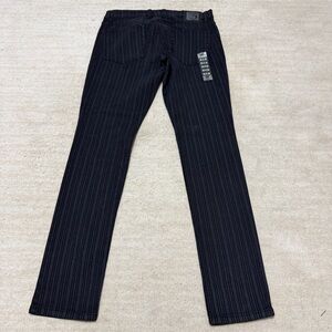 Social Collision Rude Lip Service Pinstripe Jeans Emo Goth Black Men's 32x32 NWT